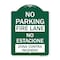 Signmission No Parking Fire Lane-No Estacione Zona Contra Incendio, Green & White Alum, 18" x 24", GW-1824-23729 A-DES-GW-1824-23729 - alternate 1